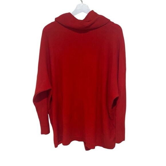 Notations size 2XL cowl neck sweaters red long sleeve button embellishments - Picture 4 of 4